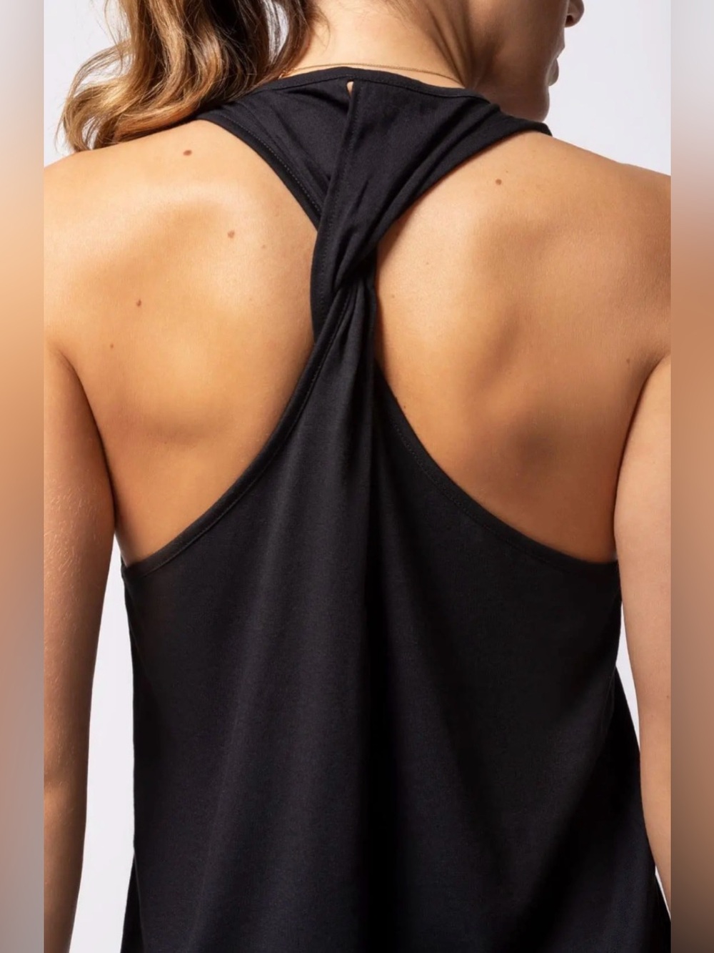 JoyLab Black Twist-Racer Tank